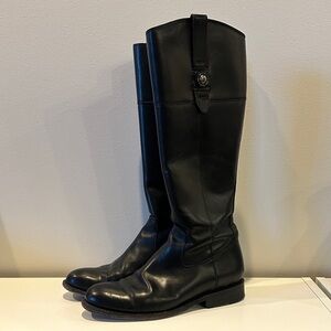 Frye Black Leather Riding Boots
